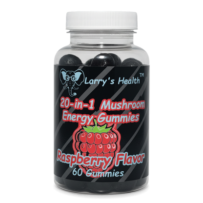 20-in-1 Mushroom Energy Gummies Raspberry Flavor