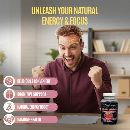 20-in-1 Mushroom Energy Gummies Raspberry Flavor